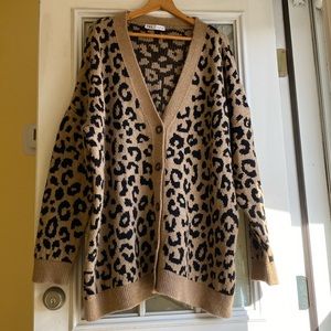 Zara Leopard Cardigan XL